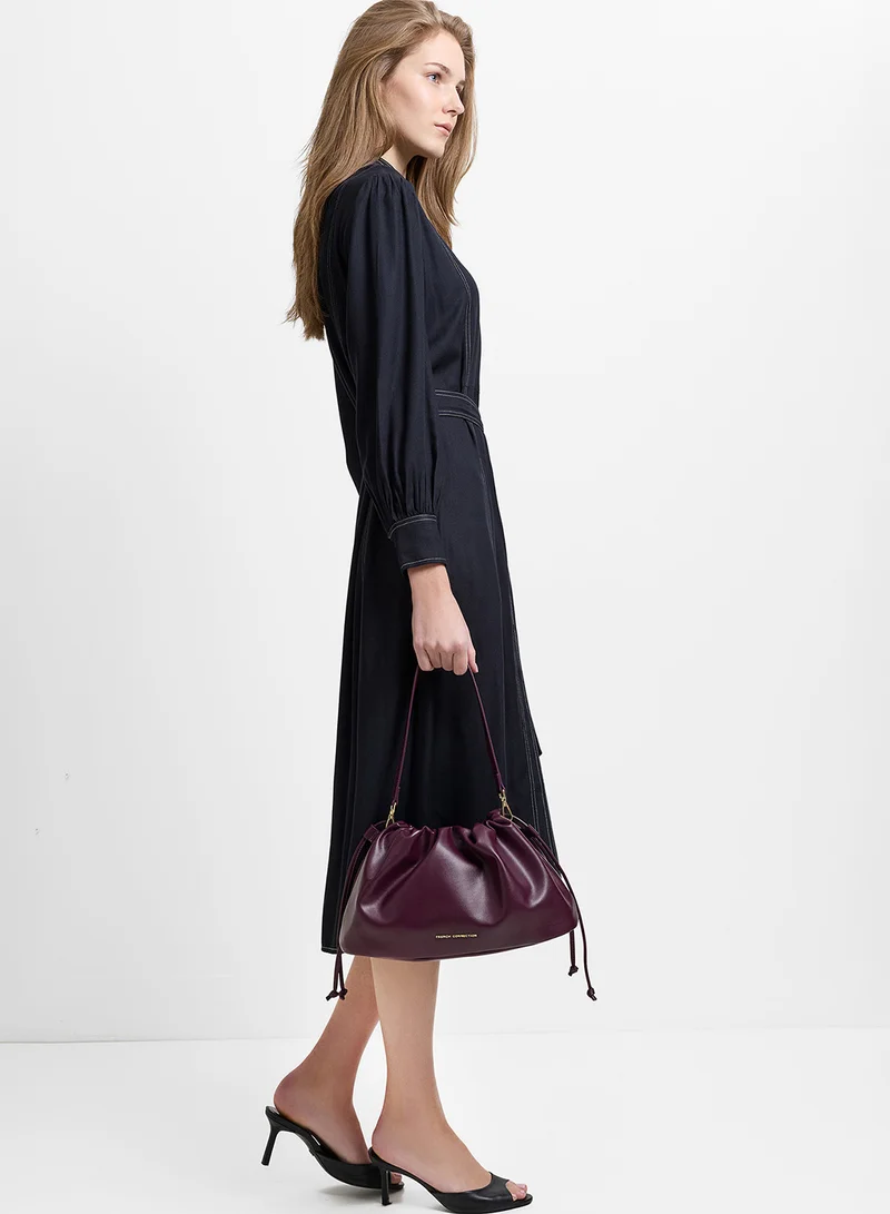 فرنش كونكشن Women Burgundy Isabeau Shoulder Bag