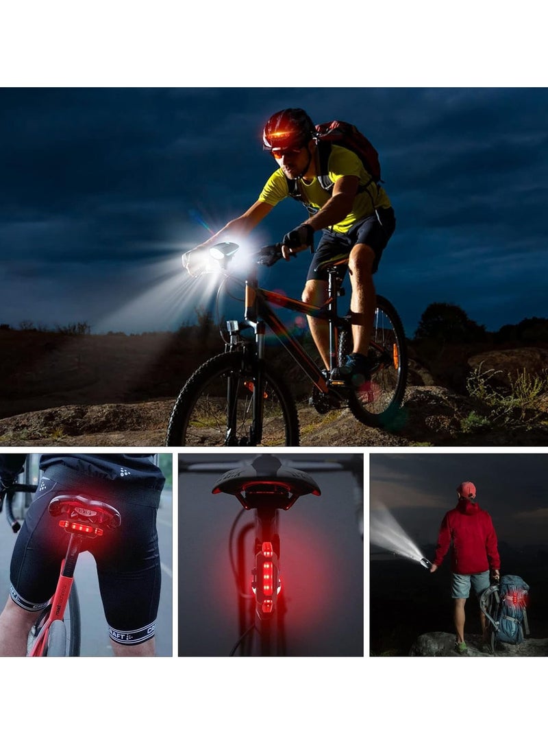 Bike Lights, USB Rechargeable Bike Lights Set, Cycle Lights with 4 Modes, IP65 Waterproof Bicycle Lights, 1 Headlight and Taillight, Easy to Fit - pzsku/Z1C4D67B5EB2F01965221Z/45/_/1733993628/29616de7-5432-4d33-9449-5e8628dcb9c7