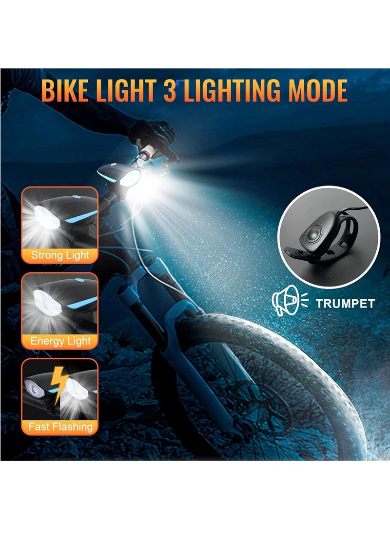 LIMOS Bike Lights, USB Rechargeable Bike Lights Set, Cycle Lights with 4 Modes, IP65 Waterproof Bicycle Lights, 1 Headlight and Taillight, Easy to Fit  - Image 3