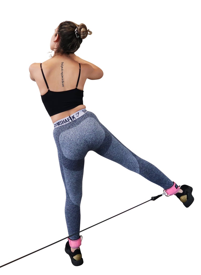 Flexi Muscles - Ankle Straps for Cable Machines. Our Comfortable Adjustable Padded Ankle Workout Straps with Double D-Ring, Ideal for Glutes Exercises, Leg Workout and Kickbacks - Image 5