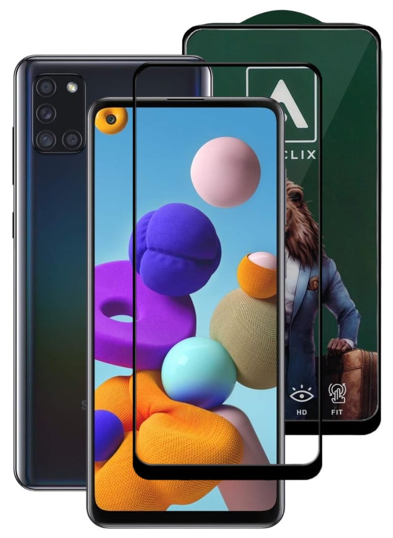 ACLIX Antistatic ESD Dustproof Premium Quality High Definition Tempered Glass Screen Protector Designed For Samsung Galaxy A21s - Image 1