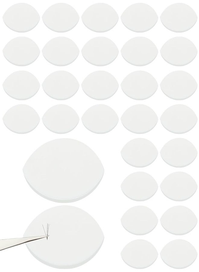 PLIGREAT 60 Pcs Eye Shaped Sponge, Lash Practice Sponge for Eyelash Extensions, Lash Mapping Chart Sponge for Beginners, Eyelash tools Lash Extension Supplies for Women Men (White) - Image 1