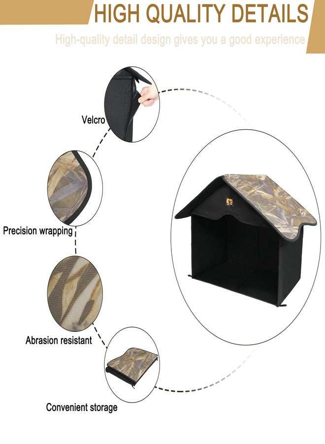 GeerDuo Outdoor Cat House, Waterproof Pet Shelter/Dining Room, for Feral/Community Cats (Camo1) - Image 3