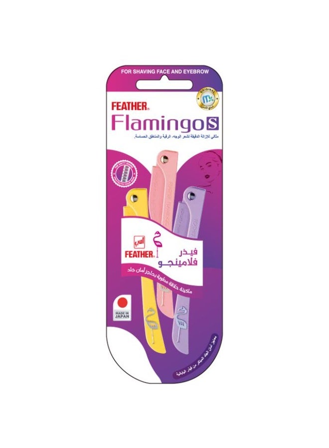 Flamingo Feather Women Razor for Eyebrow 3pcs - Image 1