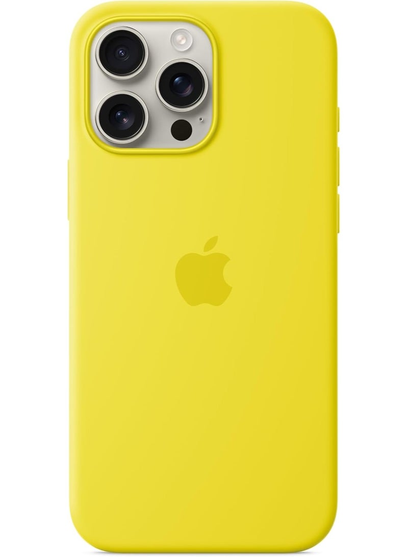 Techie Apple iPhone 16 Pro Max Silicone Case with MagSafe Yellow Color - Star Fruit ​​​​​​​ - Image 3