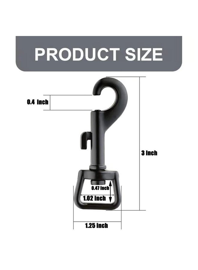 FIVOENDAR Swivel Eye Bolt Snap Hooks Black Heavy Duty Dog Leash Clips Dog Leash Clasp Dog Leash Snaps Hooks Trigger Clip Trigger Snaps 3 Inch 8 Pcs - Image 2
