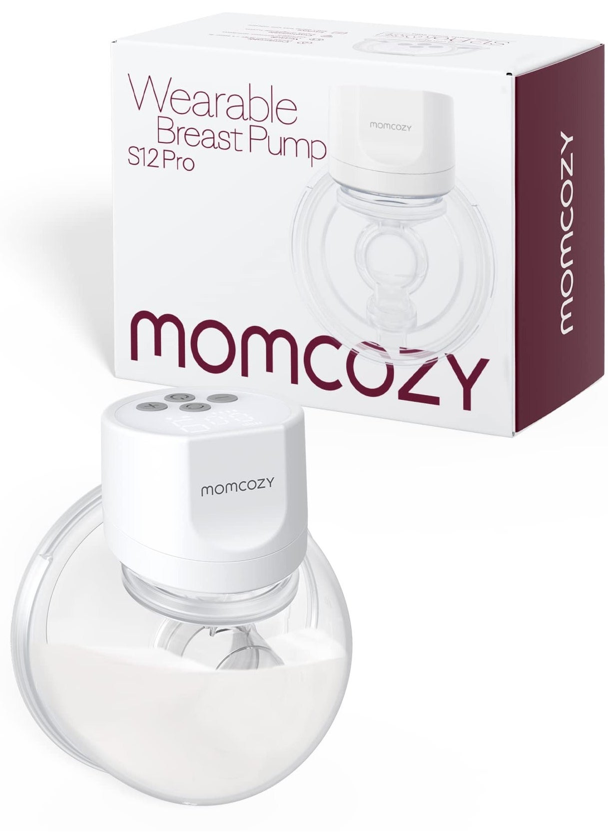 Momcozy Wearable, Hands-Free, Single S12 Pro Breast Pump With Comfortable Double-Sealed 24 MM And 3 Modes And 9 Levels 