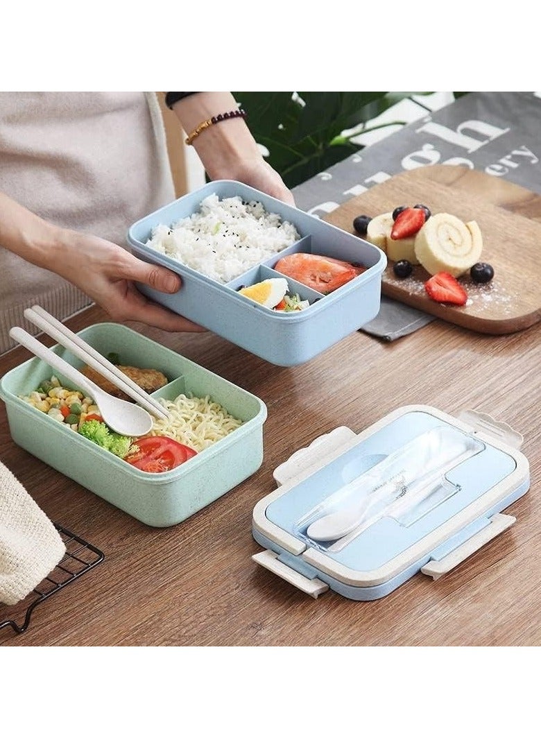 Lunch Boxes with Insulation Lunch Bag,Spill-proof Microwave Lunch Boxes for Kids/Adults,1000ml(Green) - Image 2