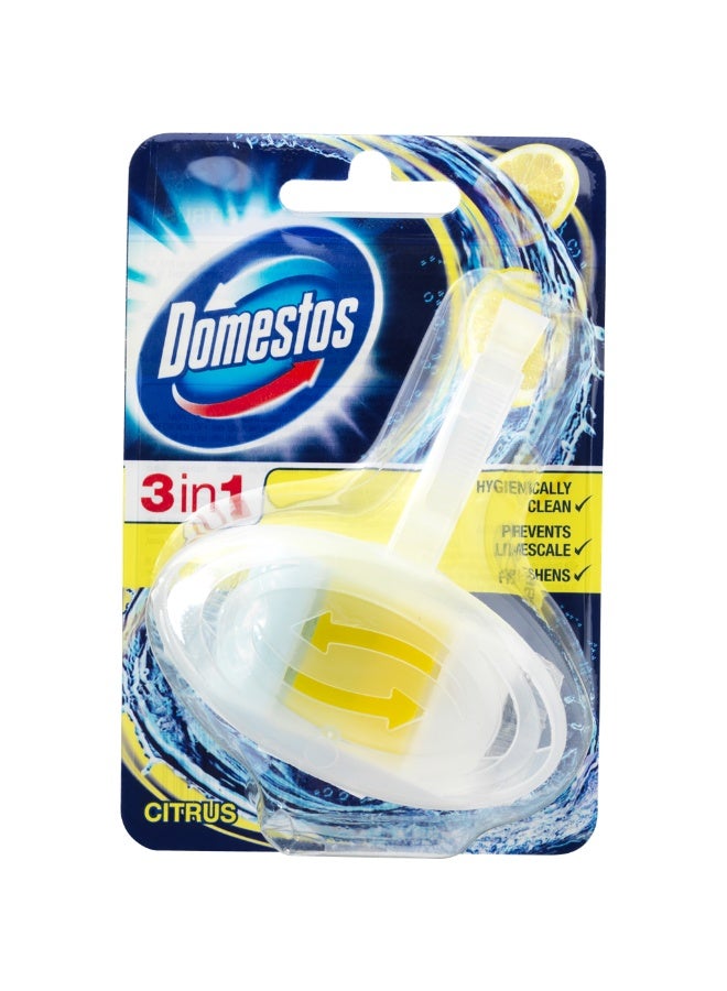 Domestos 3 in 1 Citrus Toilet Block - 40 g - Image 1