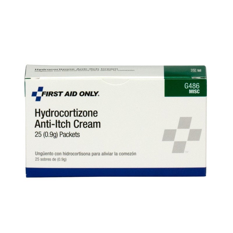 First Aid Only G486 Hydrocortisone Cream Packets 25 Count - Image 2