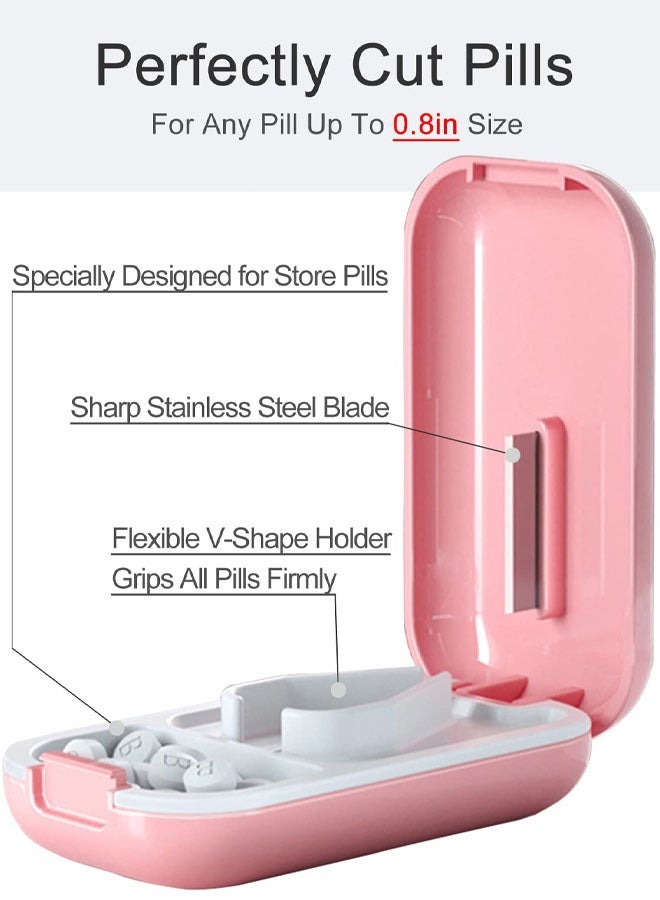 Small Pill Cutter, Pill Cutter Splitter For Small And Tiny Pills, Portable Pretty Pill Cutters Cuts Vitamins Tablets For Purse Pocket - Image 5