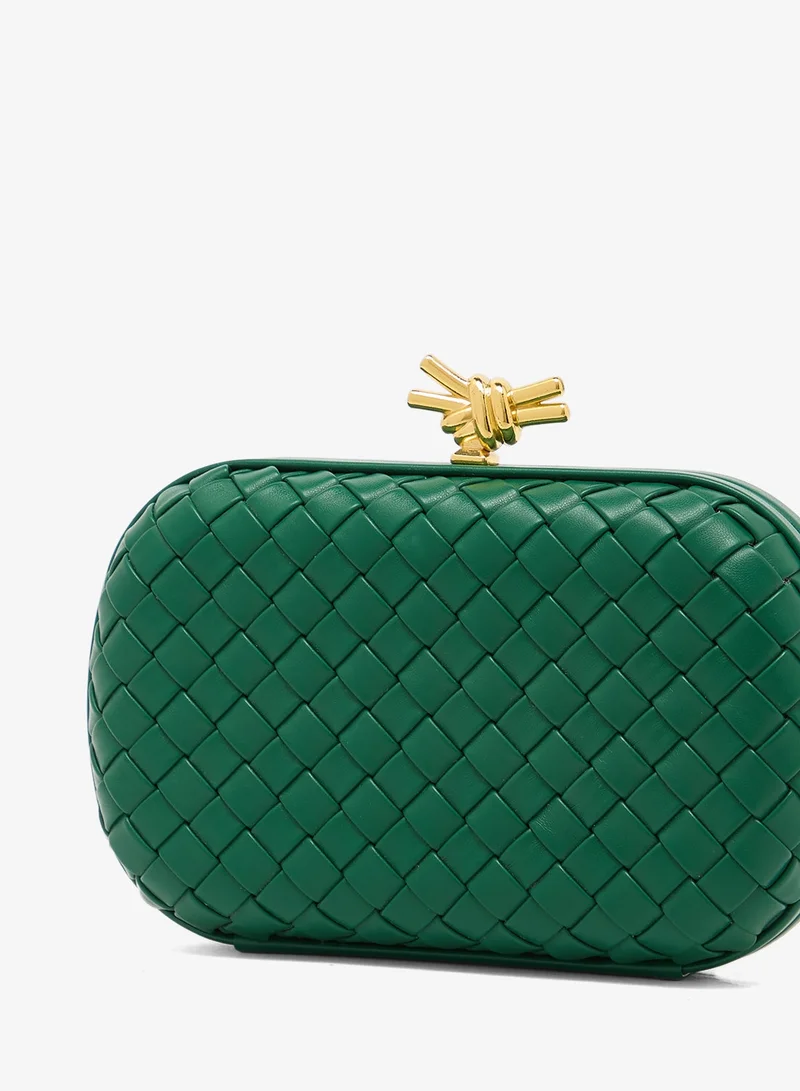 Namshi x Emerald Woven Textured Gold Accent Detailed Clutches for Women | Best Price UAE
