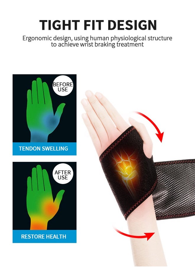 GROIC Heated Wrist Guards,Heat Wrist Wrap, Electric Heated Brace, 3 Temperature Levels with One Button Control, Heated Pad Hand Support for Carpal Tunnel, Arthritis, Tendonitis, Bruises & amp,Sprains  - Image 5