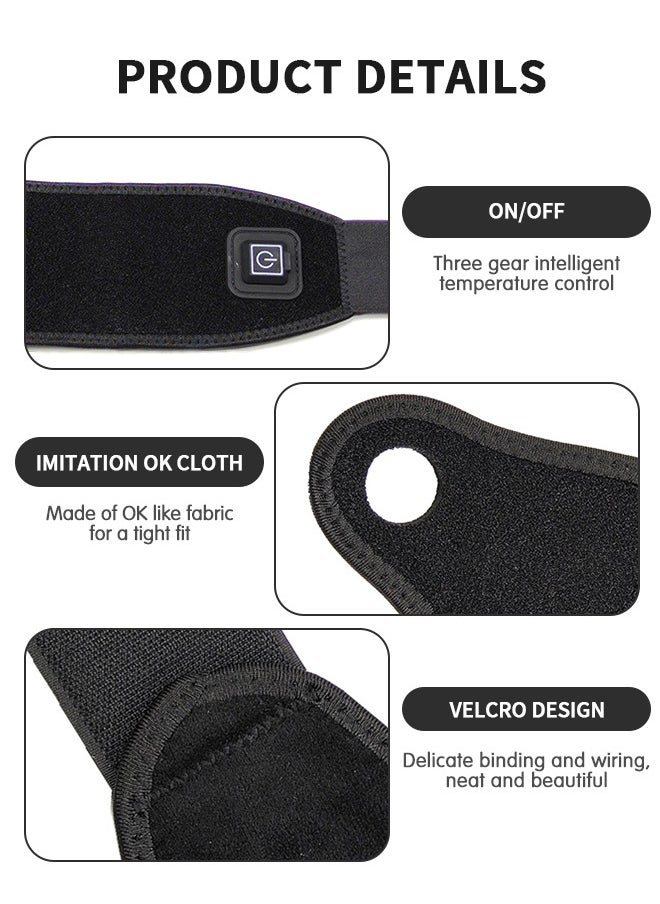 GROIC Heated Wrist Guards,Heat Wrist Wrap, Electric Heated Brace, 3 Temperature Levels with One Button Control, Heated Pad Hand Support for Carpal Tunnel, Arthritis, Tendonitis, Bruises & amp,Sprains  - Image 4
