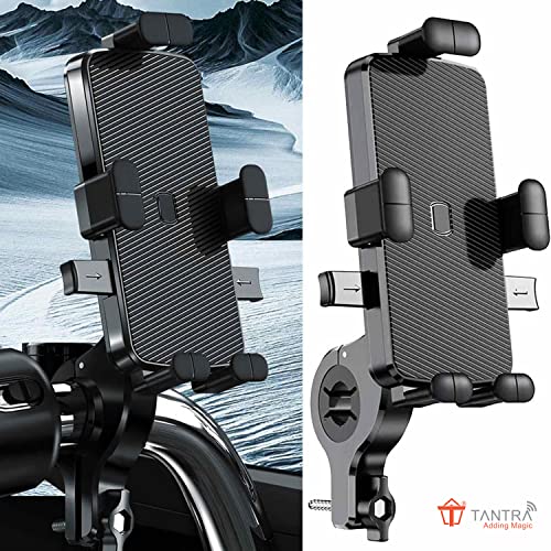 TANTRA S15A Mobile Holder for Bikes One Touch Technology Bike Mobile Holder for Maps and GPS Navigation, 360° Rotation, Firm Griping, Anti Shake Phone Holder (Handlebar Mount) - Image 2