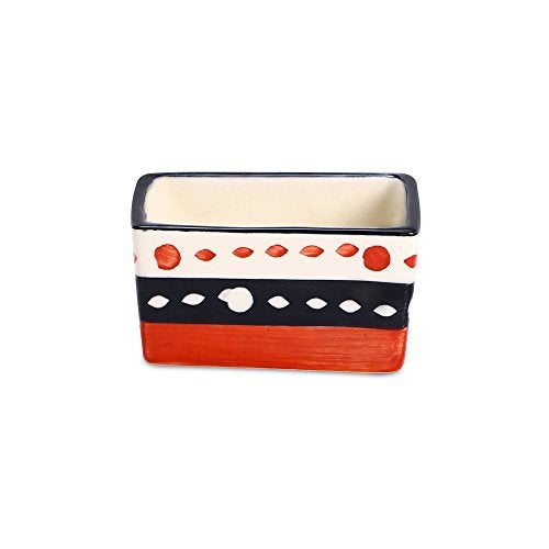 Caffeine Ceramic Handmade Red & Black Dotted Dip & Sauce (Set of 4, 40 ml) - Image 3