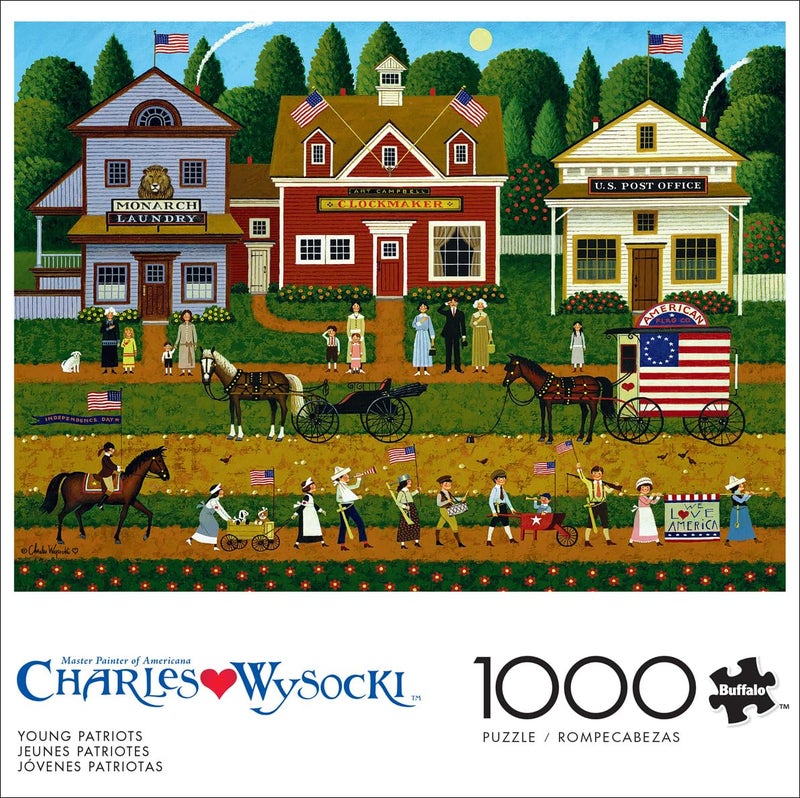Buffalo Games - Charles Wysocki - Young Patriots - 1000 Piece Puzzle - Challenging Puzzle Perfect for Game Nights - Finished Size is 26.75 x 19.75 - Image 3