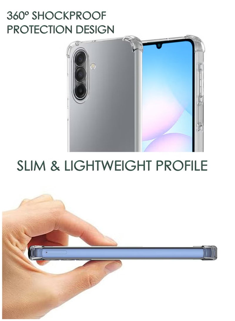 ولديك Samsung Galaxy A17 جراب حماية مرن نحيف من TPU مع وسادة هوائية ممتصة للصدمات من السيليكون وواقي شاشة زجاج مقوى مقاوم للخدوش للهاتف اليومي والاستخدام الخارجي والهدية - Image 3