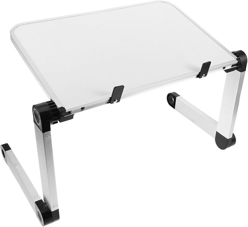 Large White Adjustable Foldable Laptop Stand with Heat Dissipation for Home Office Desk - Image 1