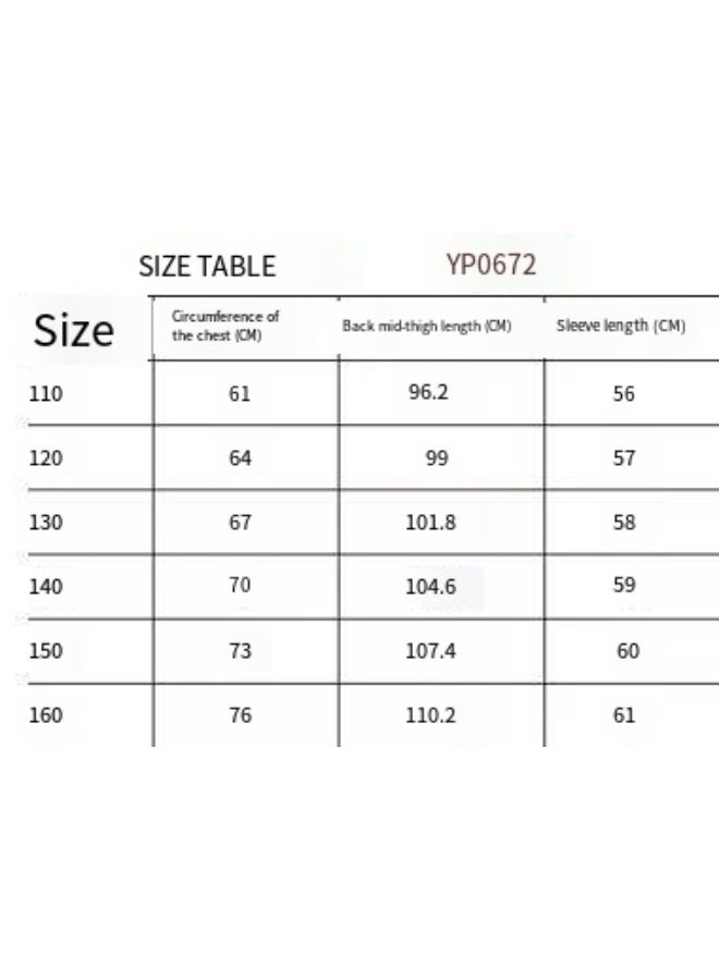 general Halloween children's costume - witch outfit - medieval retro tie-front round-neck flared sleeve printed long dress - Image 3