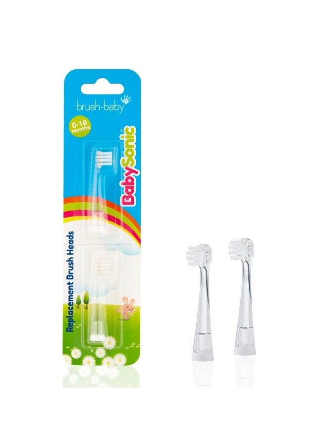 brush-baby Brush-Baby BabySonic Replacement Heads (0-18 Month (Pack of 2))  - Image 1