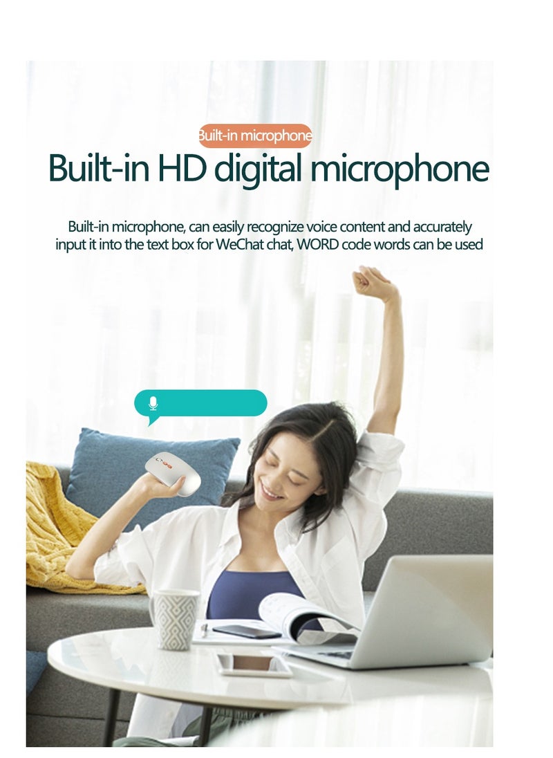 GULFLINK - Ultra-Thin Smart Voice Translator 5 Key 2.4G Rechargeable DPI Adjust Bluetooth Wireless Mini Mouse Gaming - Image 1