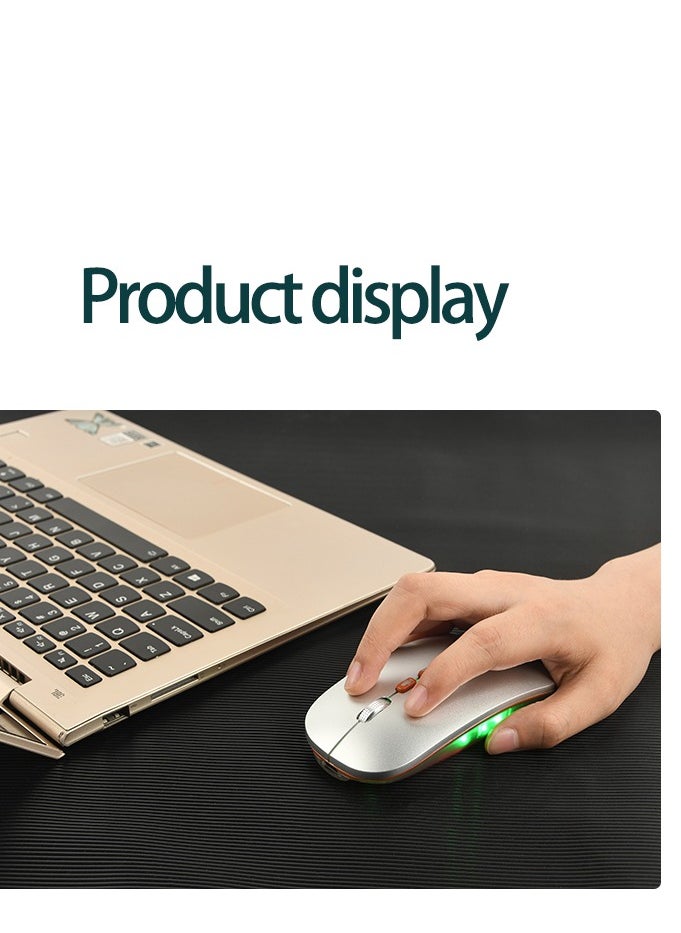 GULFLINK - Ultra-Thin Smart Voice Translator 5 Key 2.4G Rechargeable DPI Adjust Bluetooth Wireless Mini Mouse Gaming - Image 1