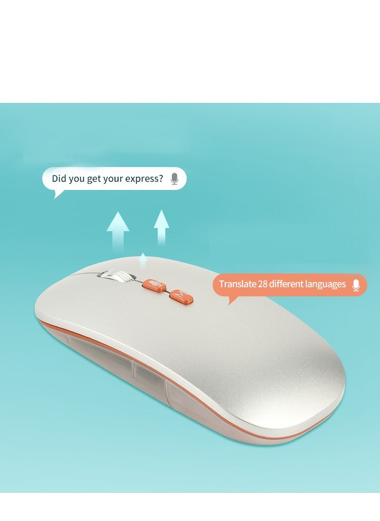 GULFLINK - Ultra-Thin Smart Voice Translator 5 Key 2.4G Rechargeable DPI Adjust Bluetooth Wireless Mini Mouse Gaming - Image 1