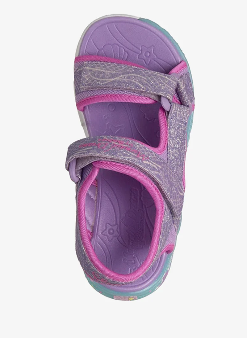 سكيتشرز Girls Mermaid Dreams Hook & Loop Flat Sandals