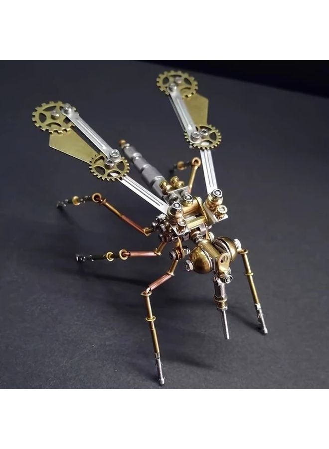 Brass Alloy Metal Steampunk Mechanical Mosquito Insect Assembly Model DIY Puzzle Toy Christmas Birthday Gift - Image 2
