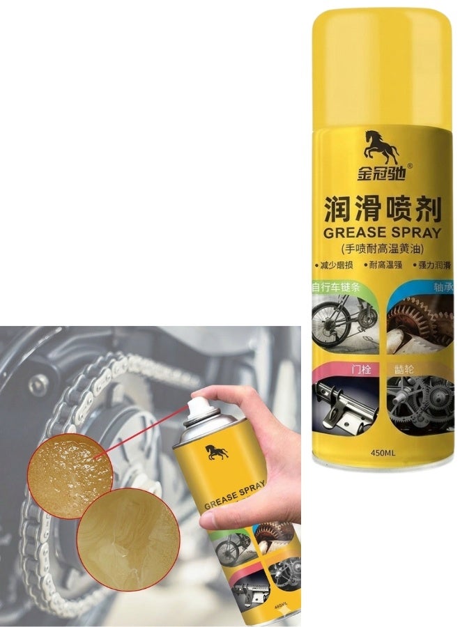 Multi-Purpose Lubricant Spray – Anti-Rust and High-Temperature Resistant – 455ml – For Chains, Gears, Doors, Pulleys, and Tracks – Reduces Noise, Protects Materials, and Improves Equipment Performance – Ideal for Home and Industrial Use - Image 1