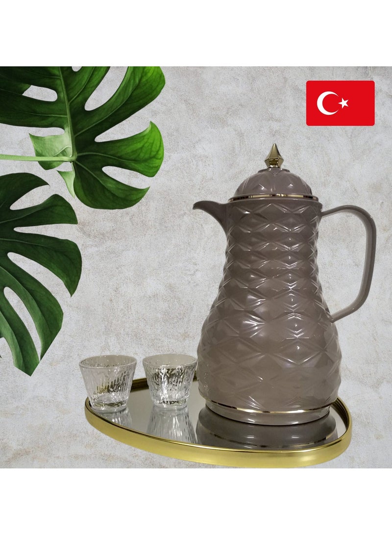 Rema Attractive Coffee and Tea Fridge Thermos with Elegant Design, Made in Turkey, Size 1 Liter - Image 1