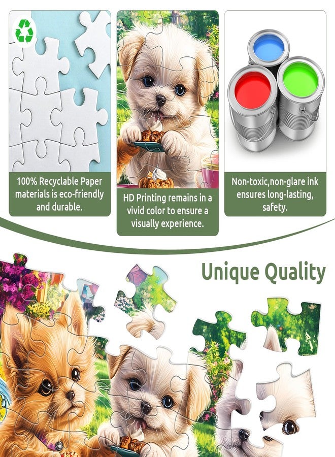 Edsjegn 6 Pack 36 Large Piece Puzzles for Seniors, Dementia Alzheimer's Products Activities for Elderly Adults,Alzheimer’s Puzzle Memory Cognitive Games Easy Jigsaw Puzzle Gifts with 6 Storage Bags - Image 3
