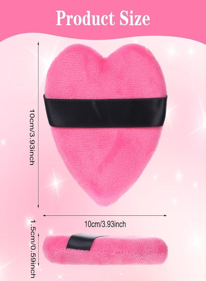 Ruby Face Rubyface Heart Shape Makeup Sponge Puff - Round and Triangle Design for Cream, Blush, and Foundation Application - Multicolored Beauty Blender Puff 4Pcs - Image 2