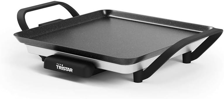 BP-2666 Slim S Table Grill - A Baking Surface of 28 x 28 cm - Adjustable Thermostat - Non-Stick Coating - Removable Fat Tray, Easy to Clean