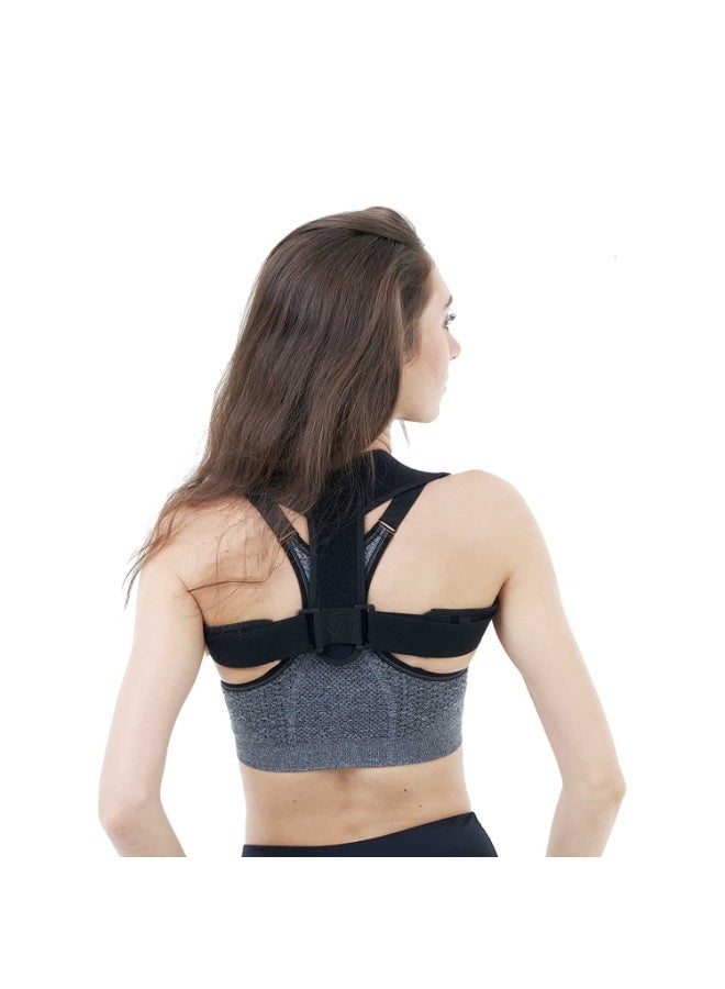 مصحح القامة للنساء والرجال، دعامة ظهر عليا قابلة للتعديل، داعم ظهر قابل للتنفس لتقويم العمود الفقري، يوفر تخفيف الألم من أسفل الظهر، الرقبة، الكتف وعظم الترقوة - Image 1