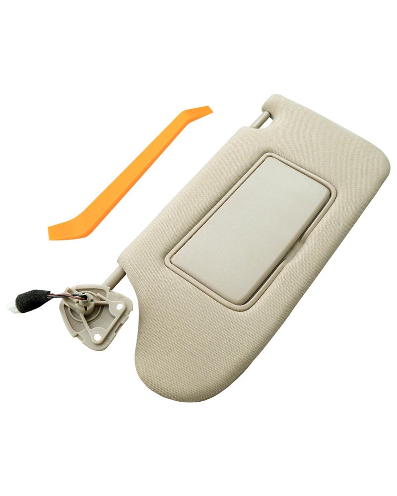 ULZOZN Left Driver Side Sun Visor with Light Fit for Nissan Maxima 2016-2022 Replace 96401-9DE0A, Front Left Sun Protection Shade, Beige - Image 1
