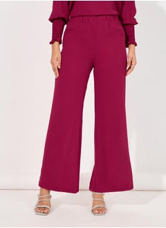 Styli Solid Cuff Sleeves Longline Top & Wide Leg Pants Modest Set  - Image 5