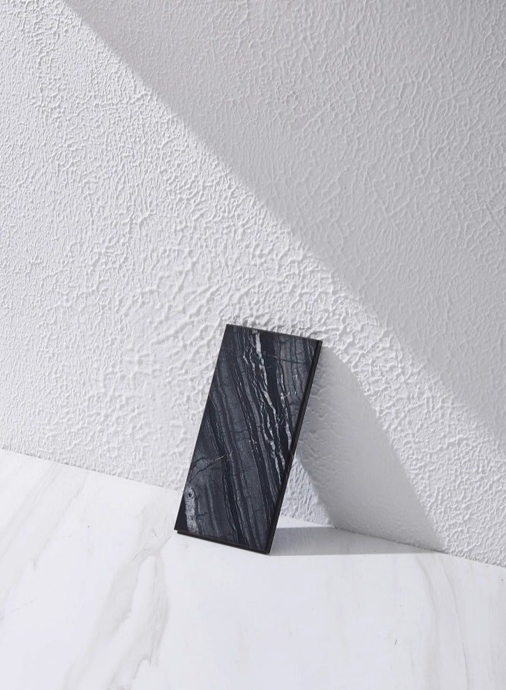 FUKE Natural Marble Tray Bathroom Ancient Wood Grain Marble Rectangular Vanity Tray Trays Stone Tray for Jewelry, Cosmetics, Candles, Lotion, Perfume - Image 3