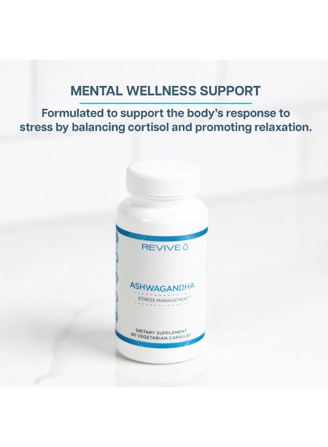 ريفايف إم دي أشواغاندا - يدعم إدارة التوتر والطاقة والتعافي - 60 كبسولة نباتية - Image 3