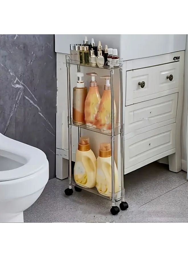 Three Tier Transparent Acrylic Storage Shelf Space Saving Organizer - Image 3