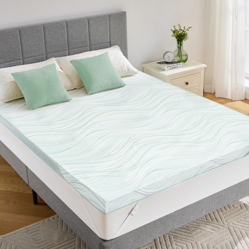 PERLECARE Medium Firm Mattress Topper Queen- 3 Inch Bamboo Memory Foam Mattress Topper for Pressure Relief, Queen Bed Topper Suitable for Side Sleepers and Back Sleepers, Removable & Washable - Image 2