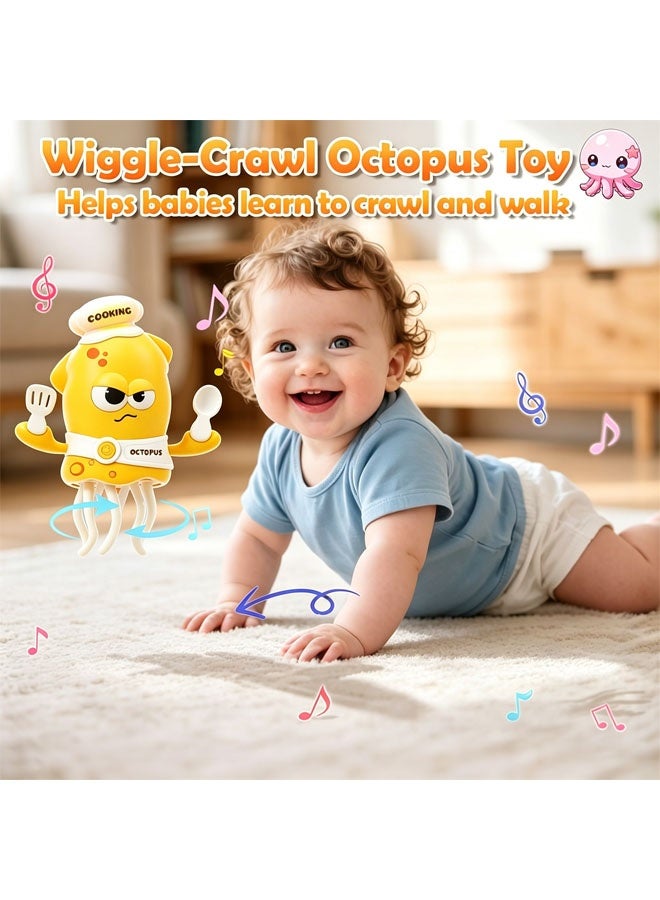 Baby Toys Musical Tummy Time Baby Toy – Sensory Crawling Toy with Music & Moving Tentacles, BPA-Free ABS, Early Learning Development Toy for Infants, Pre-Kindergarten Toys for Early Learning & Fine Motor Skills - Image 3