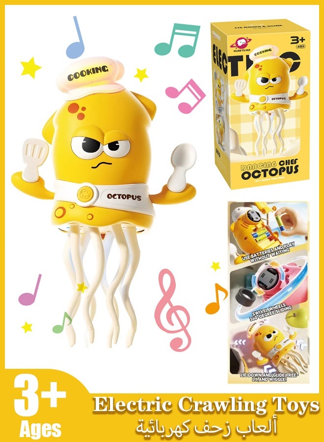 Baby Toys Musical Tummy Time Baby Toy – Sensory Crawling Toy with Music & Moving Tentacles, BPA-Free ABS, Early Learning Development Toy for Infants, Pre-Kindergarten Toys for Early Learning & Fine Motor Skills - Image 1