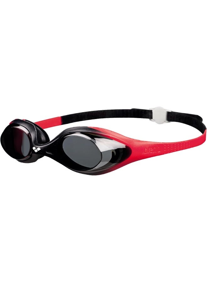 arena Spider Jr Youth Swim Goggles, Red/Smoke/Black, Non-Mirror - Image 1