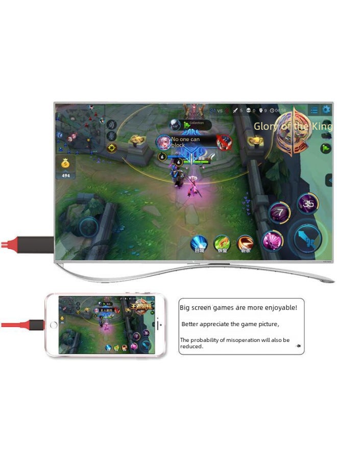 نيوترل مناسب لـ Apple Lightning إلى HDMI، كابل شاشة عالية الدقة، خط هاتف محمول إلى شاشة التلفزيون بدقة 1080p - Image 4