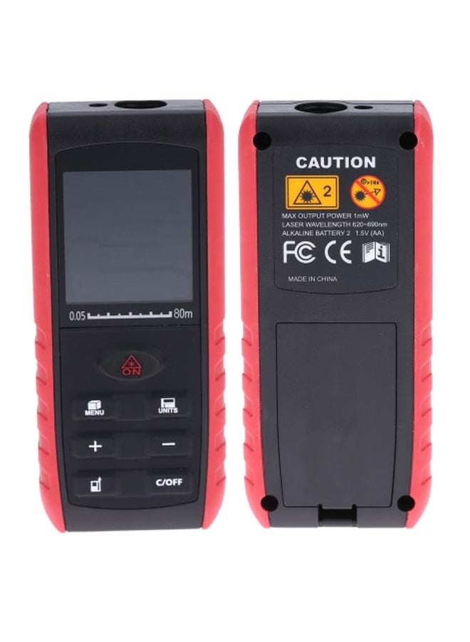 NIBEMINENT Portable Handheld Digital Laser Distance Meter Black/Red 11.5x5x2.5cm - Image 2