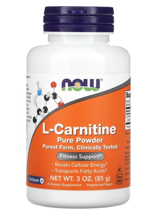 now - L-Carnitine Pure Powder 3 oz (85 g) - Image 1
