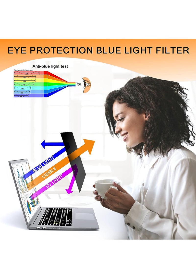 Laptop Privacy Screen 15.6 Inch Compatible with HP/ Dell/ Acer/ Samsung/Asus/ Lenovo/Toshiba, Anti Glare Blue Light Removable 16:9 Aspect Privacy Filter Screen Protector for 15.6 Inch Laptop - Image 4