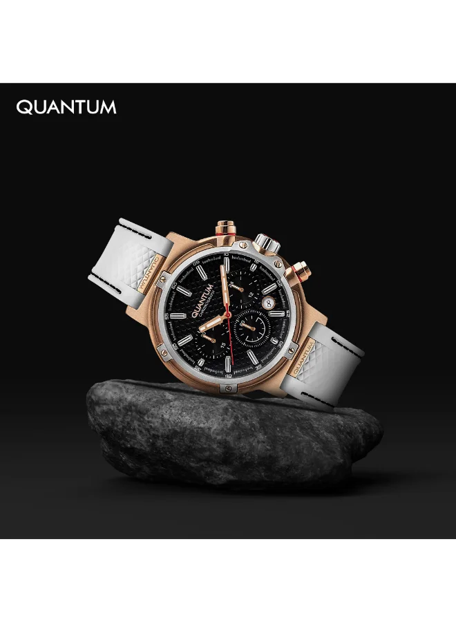 Quantum Men's Silicone Chronograph Watch HNG956.553 - 46 mm
